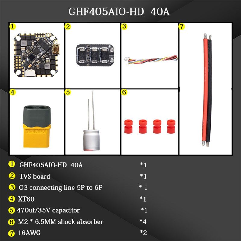 ABTI-GHF405AIO-HD 40A AIO Flig - Fpv Drone Flight Controller review and price